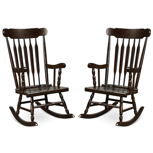 Wood Rocking Chair with Glossy Finish (Set of 2) product image