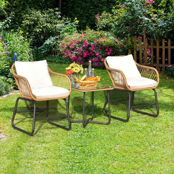 3-Piece Patio PE Rattan Bistro Set product image