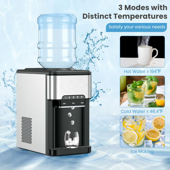 3-in-1 Water Cooler Dispenser with Built-in Ice Maker product image