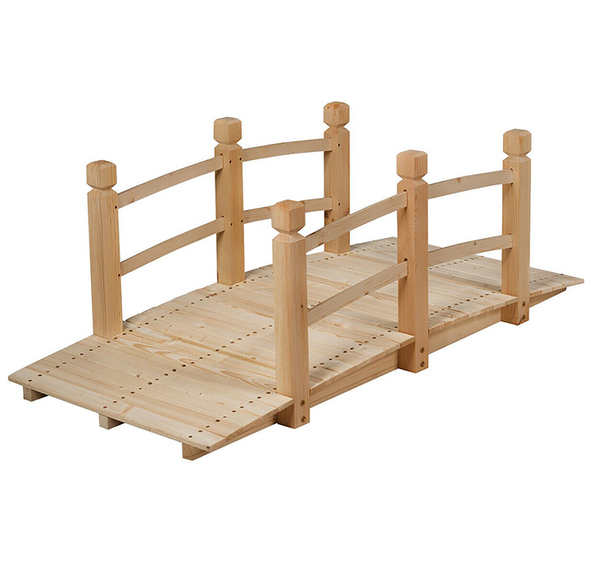 5-Foot Outdoor Wooden Garden Bridge product image
