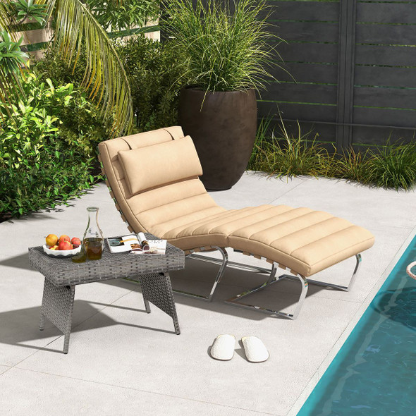 Folding PE Rattan Side Coffee Table Patio Garden Furniture product image