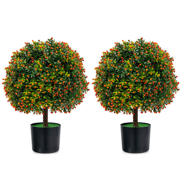 22'' Artificial Boxwood Topiary Ball Tree (2-Pack) product image