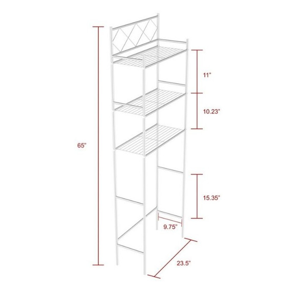 Over-the-Toilet 3-Shelf Bathroom Organizer product image