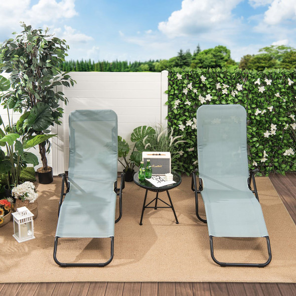 Goplus 2 PCS Patio Folding Lounge Chair Rocker Zero Gravity Sun product image