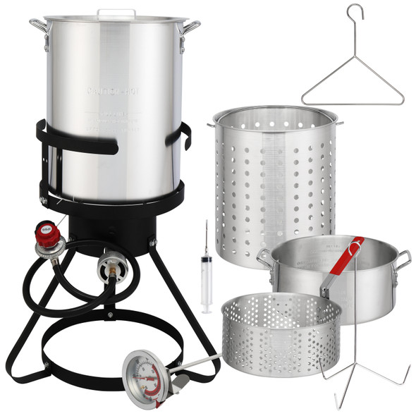 10-Piece 30 Qt. Turkey Pot and 10 Qt. Fish Pot Set product image