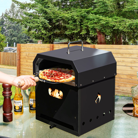 4-in-1 Outdoor Portable Pizza Oven with 12-Inch Pizza Stone product image