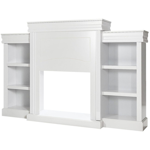 70-Inch Modern Fireplace Media Entertainment Center with Bookcase product image