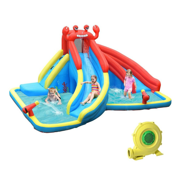 Inflatable Crab Dual Slide Splash Pool Bounce House with Blower product image