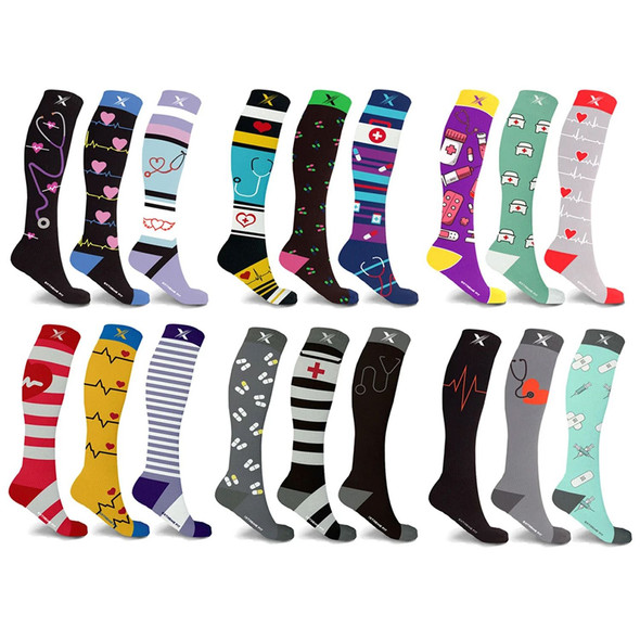 Medical Print Knee-High Everyday Wear Compression Socks (3-Pairs) product image