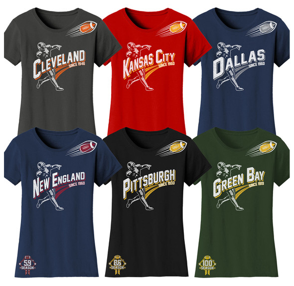 Women's Football Theme T-Shirt product image