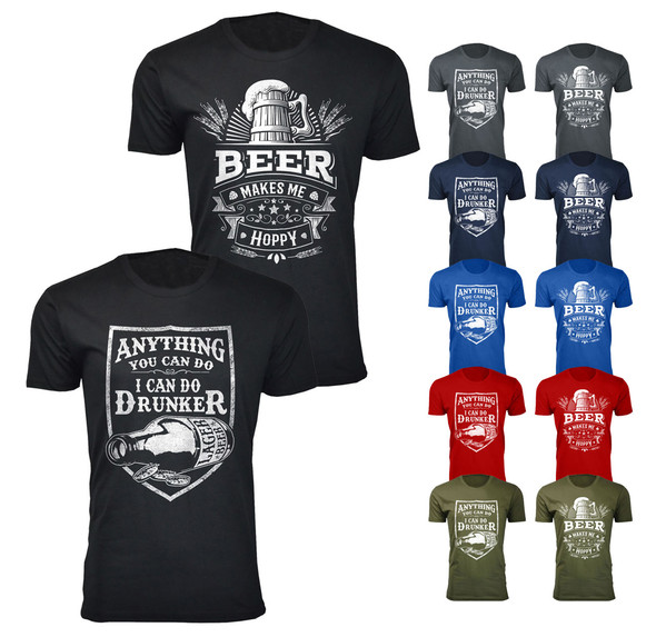 Men's 'Beer Makes Me Happy' T-shirt    product image