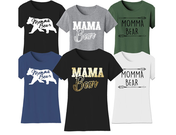 Women’s Mama Bear Themed T-Shirts product image