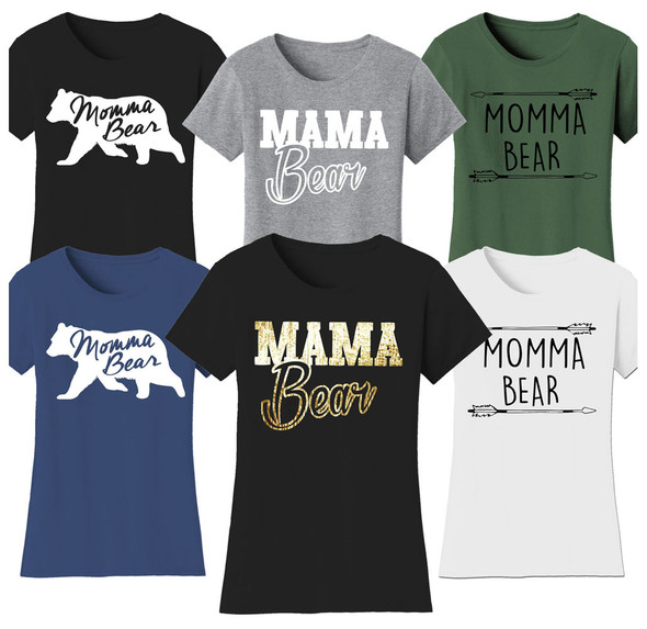 Women’s Mama Bear Themed T-Shirts product image
