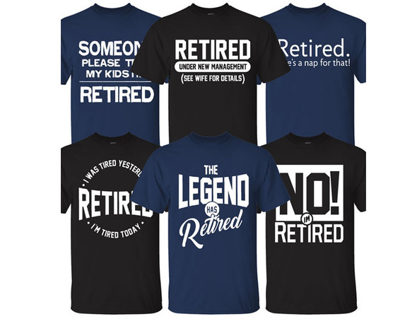 Men's Retired-Themed Cotton T-Shirts product image