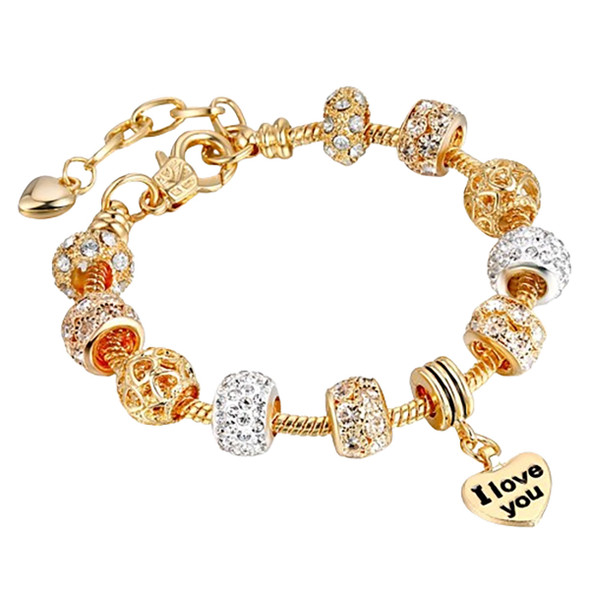 7.5-Inch Crystal Heart Charm Bracelet product image