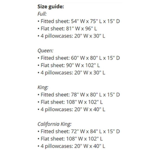 Kathy Ireland® 1,200TC 6-Piece Cotton Sheet Set product image