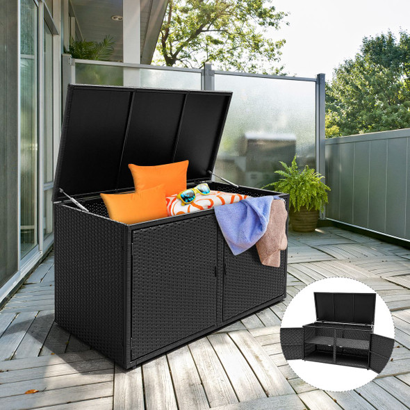 88 Gallon Rattan Patio Storage Box product image