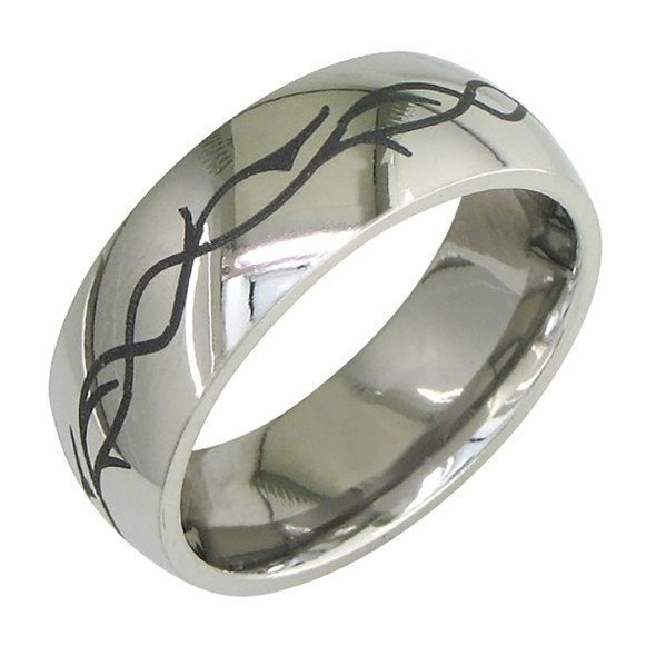 Men's 7mm Titanium Graphic Wedding Band product image