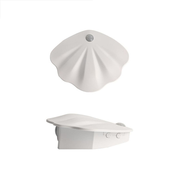 Motion Sensor LED Wall Lamp,USB Type-C Night Lighting Wireless For Living Room,Home Staircase Shell Decoration Color White product image