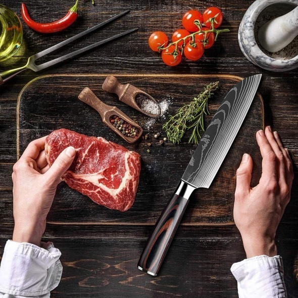 7-Piece High Carbon Steel Knife Set with Knife Sharpener product image