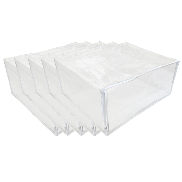 Clear Vinyl Zippered Storage Bag (5-Pack) product image