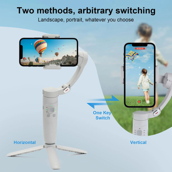 3 Axis Gimbal Stabilizer for Smartphone,Foldable,Anti-Shake Face Tracking Bluetooth Control Selfie Stick Compatible with iPhone Android Tiktok YouTube Vlog Video product image