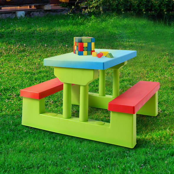 Costway Honeyjoy Kids Picnic Table Set with Umbrella product image