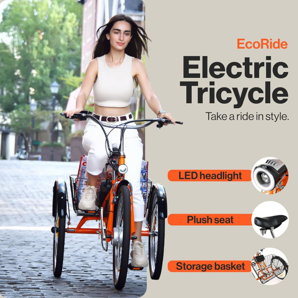 SuperHandy EcoRide Adult's Electric Tricycle product image