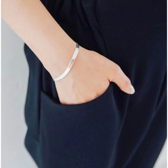 8-Inch Silver Herringbone Bracelet product image