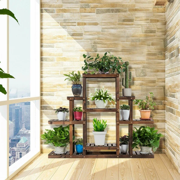 6-Tier Flower Wood Plant Stand Display Rack product image