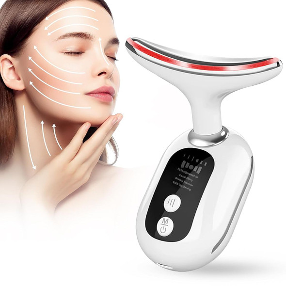 Facial Massager, Red Light Therapy for Face and Neck, Firming Wrinkle Removal Tool to Fade Lines and Wrinkles, Effectively Smooth Face and Neck product image