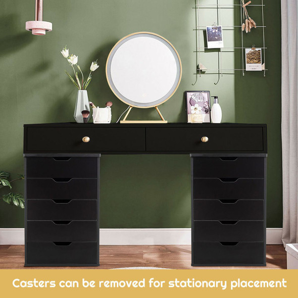 Costway 5-Drawer Rolling Storage Dresser product image