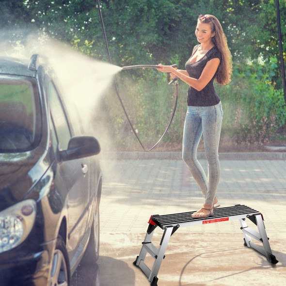 Heavy-Duty Portable Bench Aluminum Folding Step Ladder product image