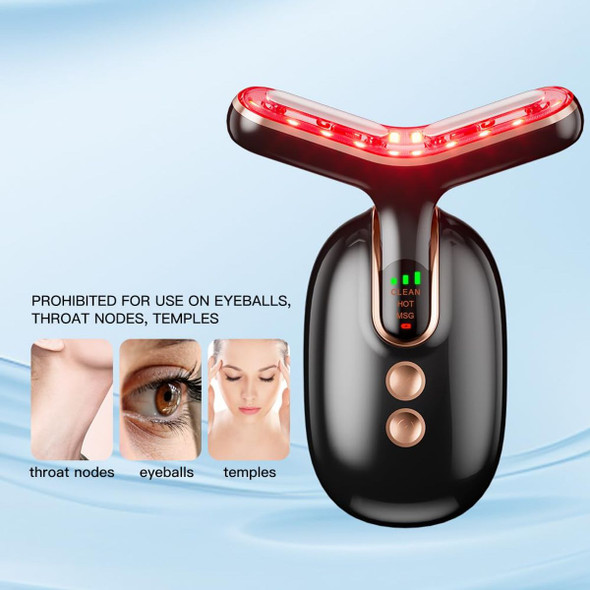 Neck Face Massager, Multifunctional Facial Massager, Rechargeable Sculpting Tool for Skin Care and Double Chin with Vibration(Black) product image