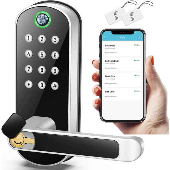 Keyless Entry Door Lock, Keypad Door Lock, Keyless Door Lock, Fingerprint Door Lock, Biometric Door Lock, Keypad Entry Door Lock, Passcode Code Door Lock, Digital Smart Door Lock (Smart Lock) product image