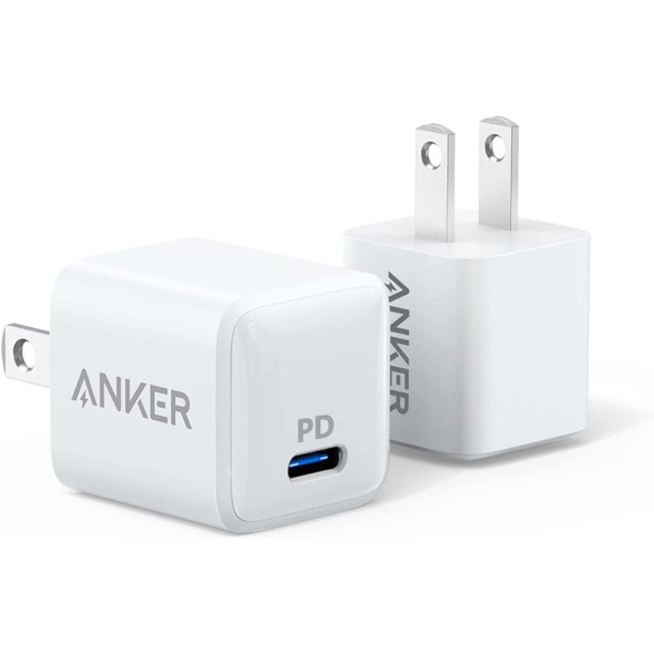 Anker Powerport PD Nano 20W USB-C Fast Wall Charger (2-Pack) product image