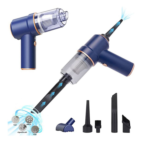 Handheld Vacuum and Air Duster, Wet/Dry Use, Portable Vacuum with Multiple Nozzles and Floor Brush for Vehicle/Home/Office product image
