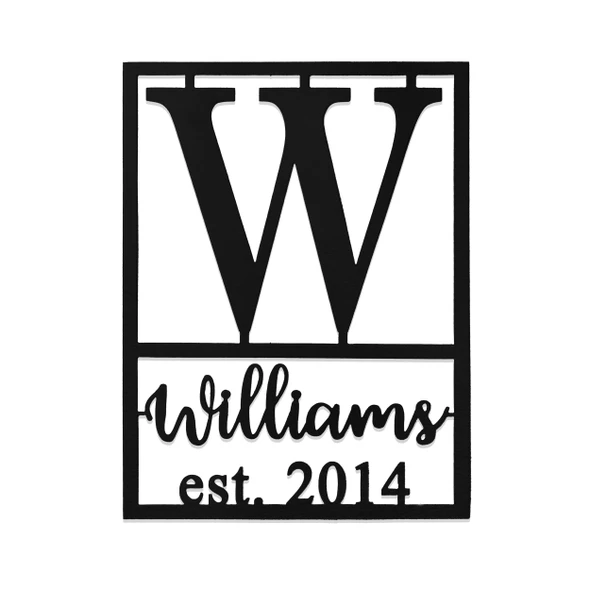Personalized Monogram Name and Date Sign product image