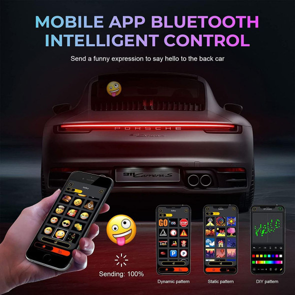 Smartphone App Control LED Car Sign Screen with Pixel Custom Text Pattern Animation Programmable LED Screen for Home Decor,Art Creation product image