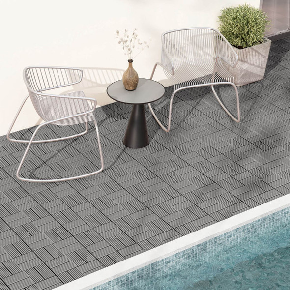 18-Piece 12 x 12-Inch All-Weather Interlocking Deck Tiles product image