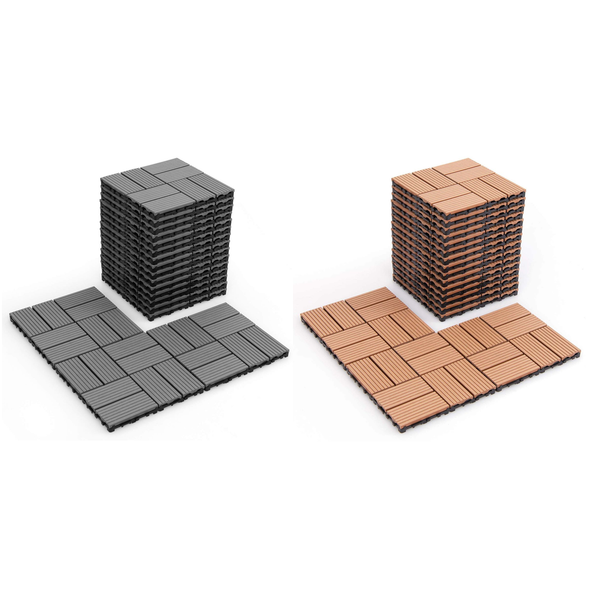 18-Piece 12 x 12-Inch All-Weather Interlocking Deck Tiles product image