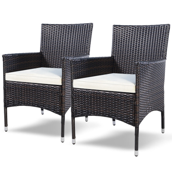 Costway Outdoor Patio Wicker Rattan Arm Chairs (Set of 2) product image