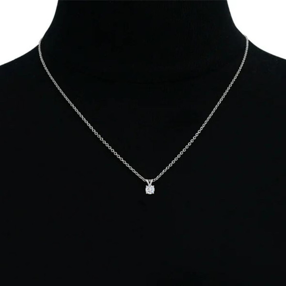 1/4-Carat Moissanite Solitaire 18-Inch Necklace in Sterling Silver product image