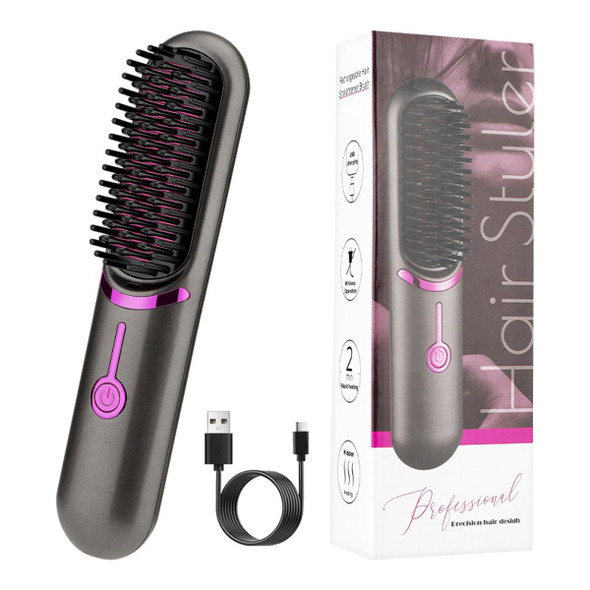 Cordless Hair Straightener Brush, Lightweight Protable Hair Straightening Brush for Outside Use product image