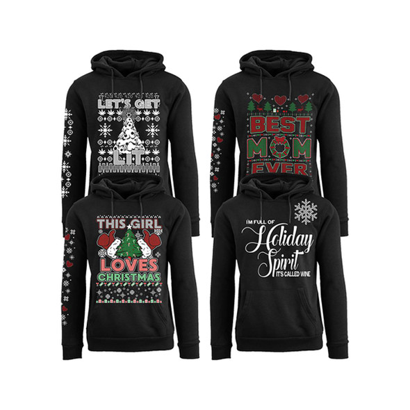 Women's Funny Holiday Pull Over Hoodie product image