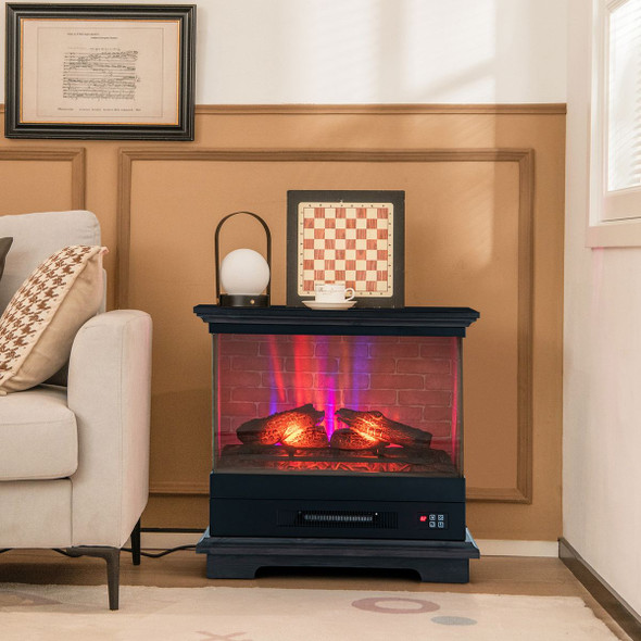 27-Inch Freestanding Electric Fireplace with 3-Level Flame Thermostat product image