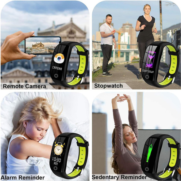 Fitness Watch ,Bluetooth Smart Bracelet Sleep Tracker, IP68 Waterproof Smart Watch with Pedometer, Activity Tracker for Men Women,Black and Green product image