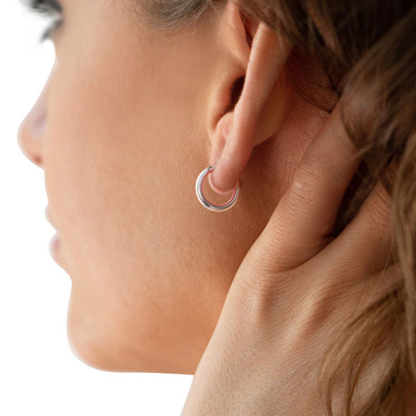 Endless Hoop Earrings in Sterling Silver (2 Sizes) product image