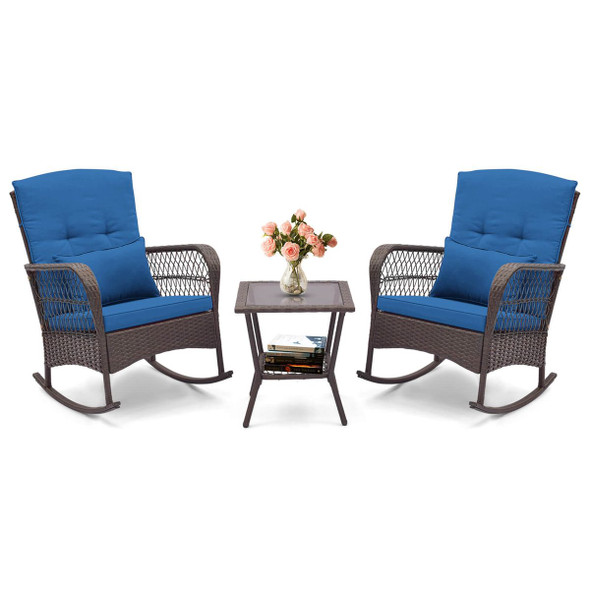 3- Piece Patio Rocker Set with Coffee Table product image