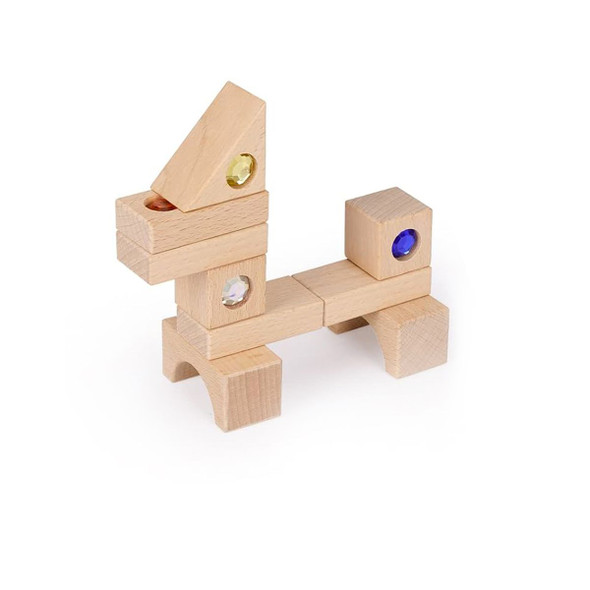 Wooden Gem Building Blocks Set (50-Piece) product image